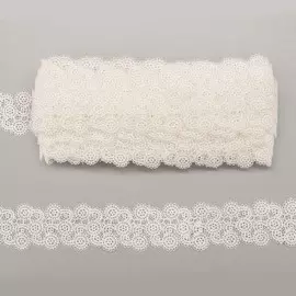 3AR783 Кружево матовое гипюр 3,8см*9,14м (белый)
