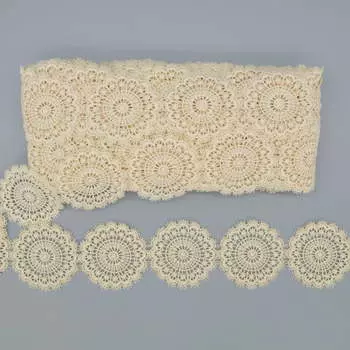 3AR787 Кружево матовое гипюр 5,5см*9,14м (406 молочный)