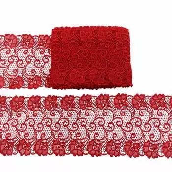 3AR805 Кружево матовое гипюр 18,5см*9,14м (073 бордовый)