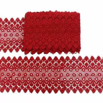 3AR807 Кружево матовое гипюр 17см*9,14м (073 бордовый)