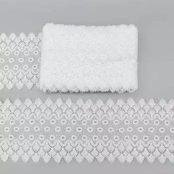 3AR807 Кружево матовое гипюр 17см*9,14м (белый)