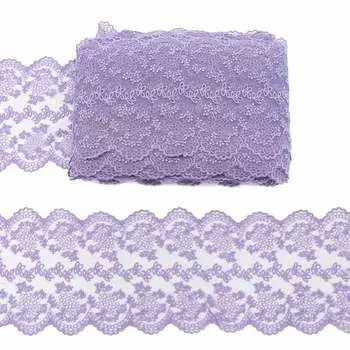 3AR819 Кружево матовое на сетке 13см*18,29м (153 лаванда)