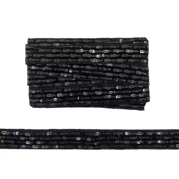 3AR840N Тесьма с пайетками 3,3см*14,63м (4 черный)
