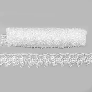 3AR886 Кружево гипюр 4см*13,72м (белый)