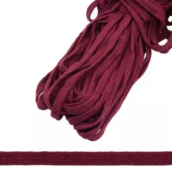 3AR961 Шнур плоский хб 1,1см*80м (1014 бордовый)