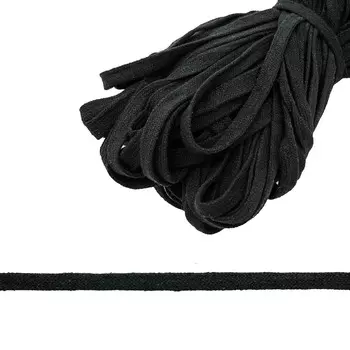 3AR961 Шнур плоский хб 1,1см*80м (черный)