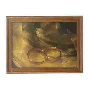 3N57 Рамка деревянная со стеклом, кр. дерево, 13*18 см
