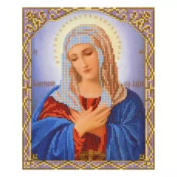 4005 Ткань с нанесенным рисунком для вышивания бисером 'Умиление' 25*30 см