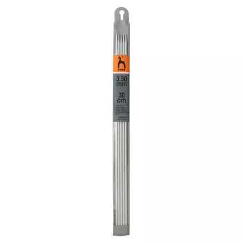 40218 Спицы вязальные носочные 3,50мм*30см, алюм., 5шт PONY