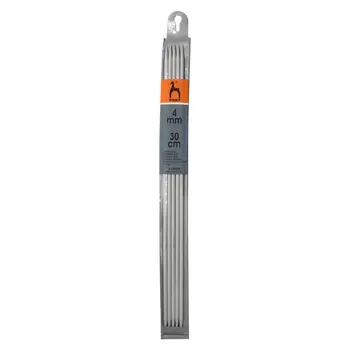 40220 Спицы вязальные носочные 4,00мм*30см, алюм., 5шт PONY