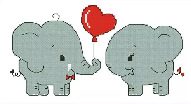 4027 Набор для вышивания 'Слоники' 20х11 см