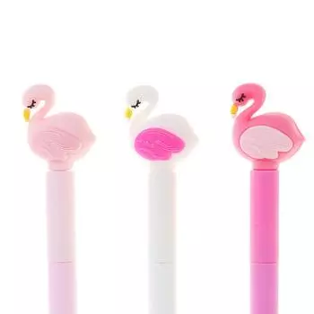 4046671 Ручка гелевая 0,5мм прикол Фламинго МИКС