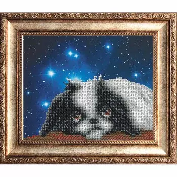 407 Набор для вышивания бисером 13,1*16,4см (Мечтательное настроение, арт.МР-400)