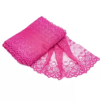 409 Эластичное кружево 24 см*10 м (фуксия)