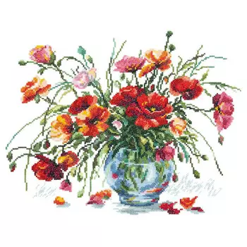 40-39 Набор для вышивания 'Чудесная игла' 'Маков цвет', 32*25 см