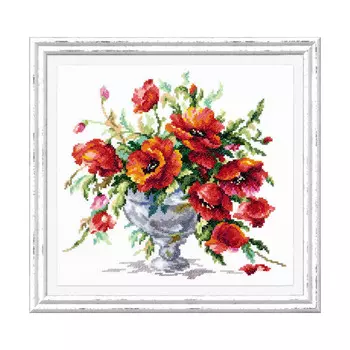 40-60 Набор для вышивания 'Чудесная игла' 'Красные маки', 27*24 см