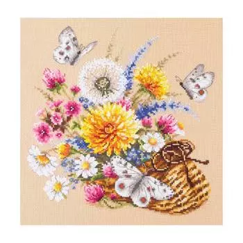 40-81 Набор для вышивания Чудесная игла 'Луговые цветы' 25*25см