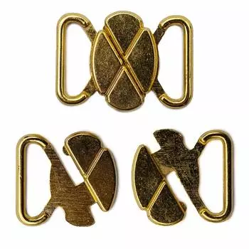 416121 Застежка для бикини мет. Клевер, 12мм золото Prym