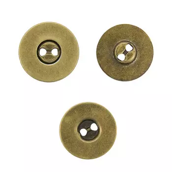 416472 Магнитные пуговицы 19 мм, цв. состаренной латуни *3шт. Prym