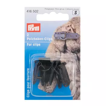 416502 Клипса с крючком для меховых изделий, черный, упак./2 шт., Prym