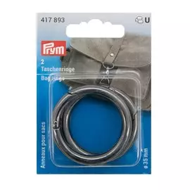 417893 Кольца для сумок 35мм цв.оружейн.металл 2шт Prym