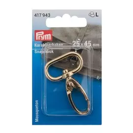 417943 Карабин 25*45мм, цв.светлое золото Prym