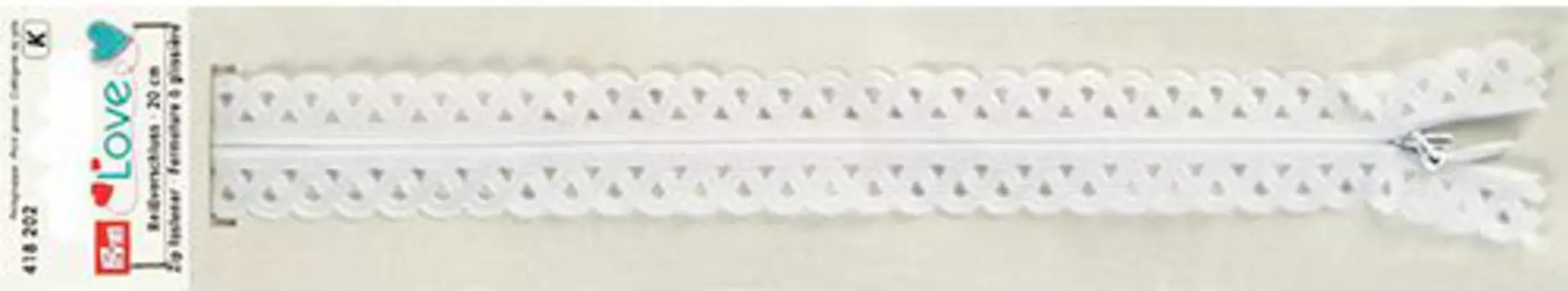 418202 Застежка-молния декоративная Prym Love S11 20cм, белый цв. 1шт Prym