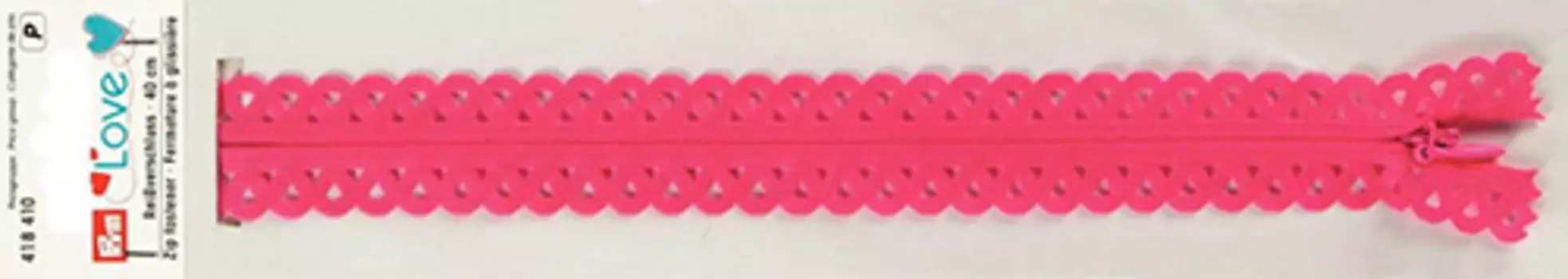 418410 Застежка-молния декоративная Prym Love S11 40cм, розовый цв. 1шт Prym