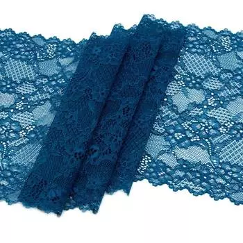 419 Кружево эластичное 20,5см*10м, синий