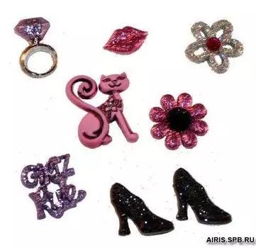 4244, Пуговицы-фигурки. Дамский набор Dress It