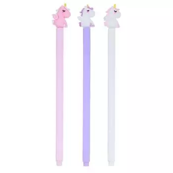 4363533 Ручка гелевая 0,5мм прикол Единорожек МИКС