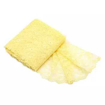 436 Эластичное кружево 18 см*10 м (бл-желтый)