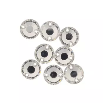 438-61-613 Стразы пришивные Вива, 2 отверстия Crystal 8мм. 8 шт. Preciosa