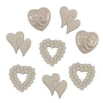 4412, Пуговицы. Свадебные сердечки