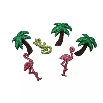 4421, Пуговицы-фигурки. Блестящее Фламинго Dress It