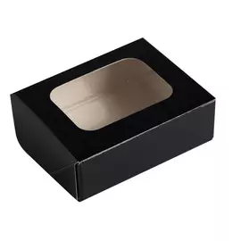 4439915 Контейнер картон, чёрный, 10*8*3,5 см
