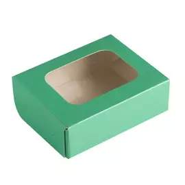 4439916 Контейнер картон, зелёный, 10*8*3,5 см