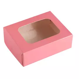 4439917 Контейнер картон, розовый, 10*8*3,5 см