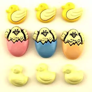 4445, Пуговицы. Пасхальные птицы