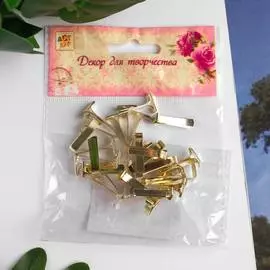 4460433 Брадсы для скрапбукинга 'Прямоугольник золотой' набор 30 шт 2,2*1*0,4 см