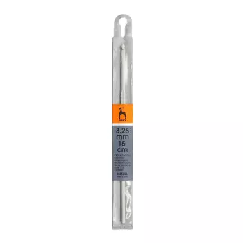 45206 Крючок вязальный 3,25мм*15см, алюм. PONY