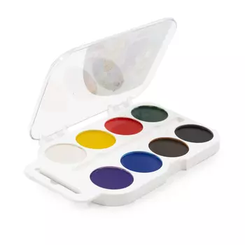 4524 Акварель 'Урок рисования', 8 цв., пласт. упак., евро