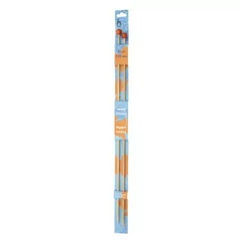 45307 Спицы вязальные прямые MAPLE 3,5 мм*35 см, клен, 2 шт PONY