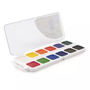 4548 Акварель 'Урок рисования', 12 цв., пласт. упак., евро