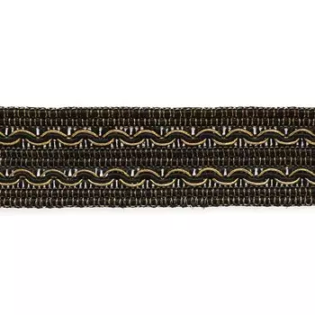 4570-2 Тесьма 24мм*9ярд (8,23м) (черный-золото)