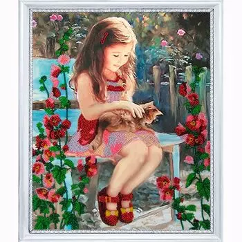 457 Набор для вышивания бисером Butterfly 'Давай поиграем', 33*27 см