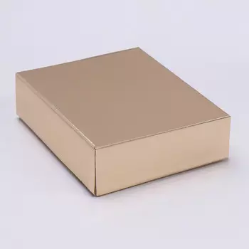 4589009 Коробка сборная, крышка-дно, золотая, 18*15*5 см