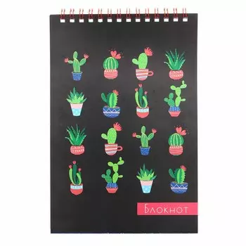 4594653 Блокнот А5 40л на гребне Calligrata 'Кактусы'