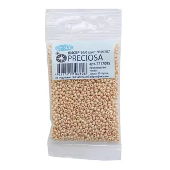 (46387) 331-19001-10/0 Бисер жемчужный 10/0, круг.отв., 20гр Preciosa