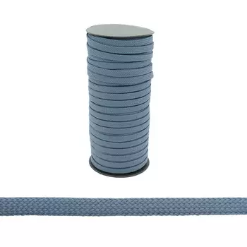 46-39008/11/ Шнур плоский плетеный 11мм*50м полиамид ГР (9360 т.серый)